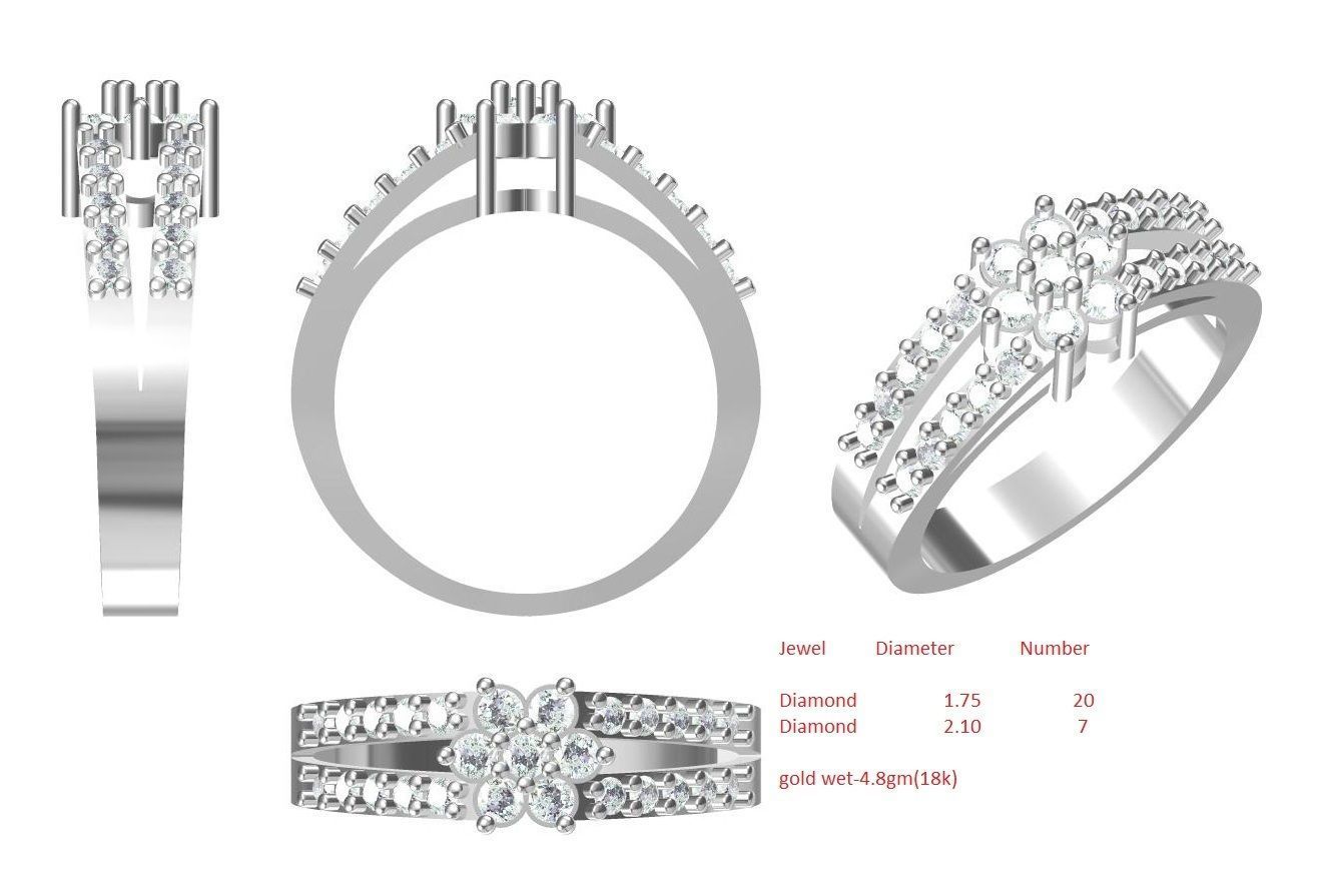 7FLOWER RING 3D print model_6