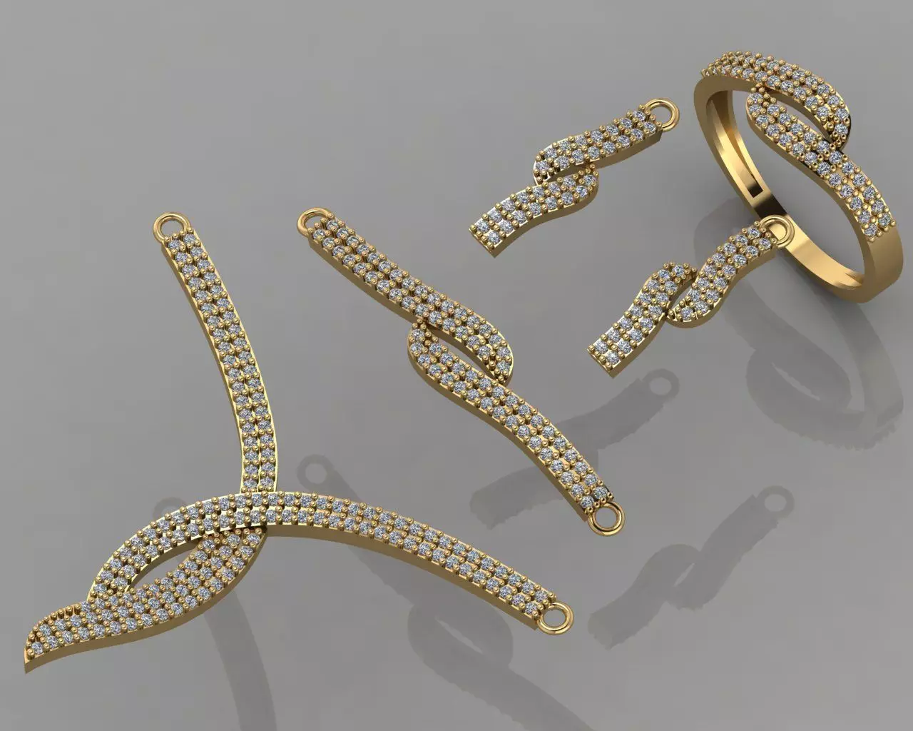 GC GOLD SS0011- Diamond set Small Set  3D print model_0