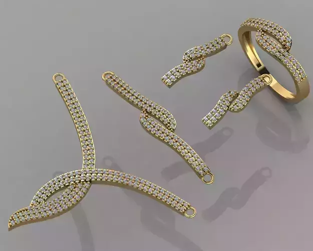 GC GOLD SS0011- Diamond set Small Set 