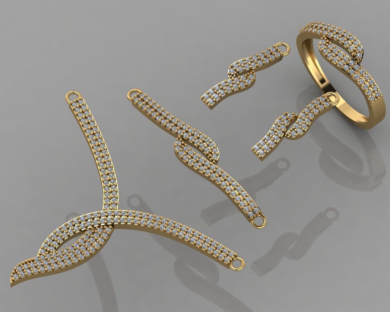 GC GOLD SS0011- Diamond set Small Set  3D print model_2