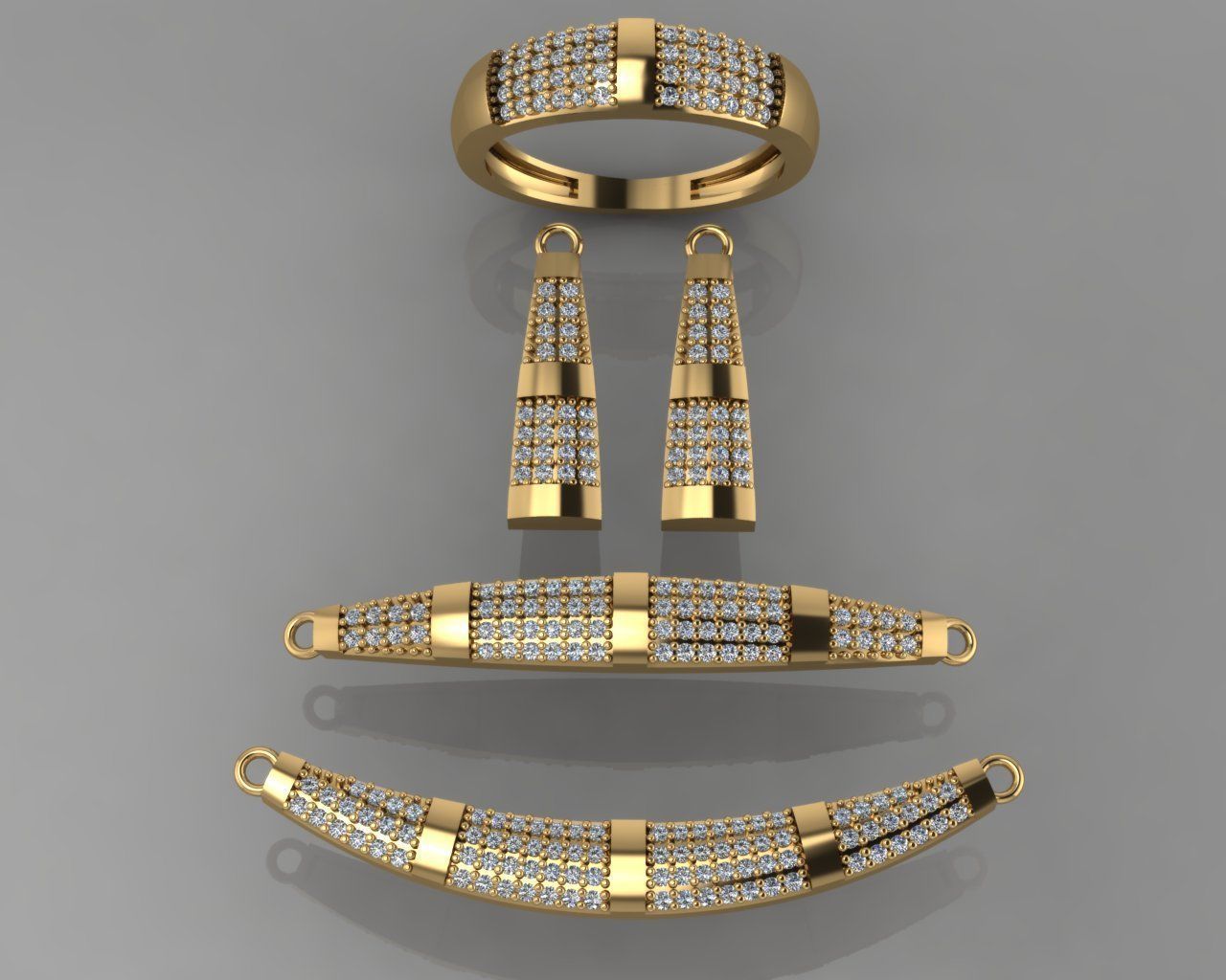 GC GOLD SS0013- Diamond set Small Set 3D print model_1