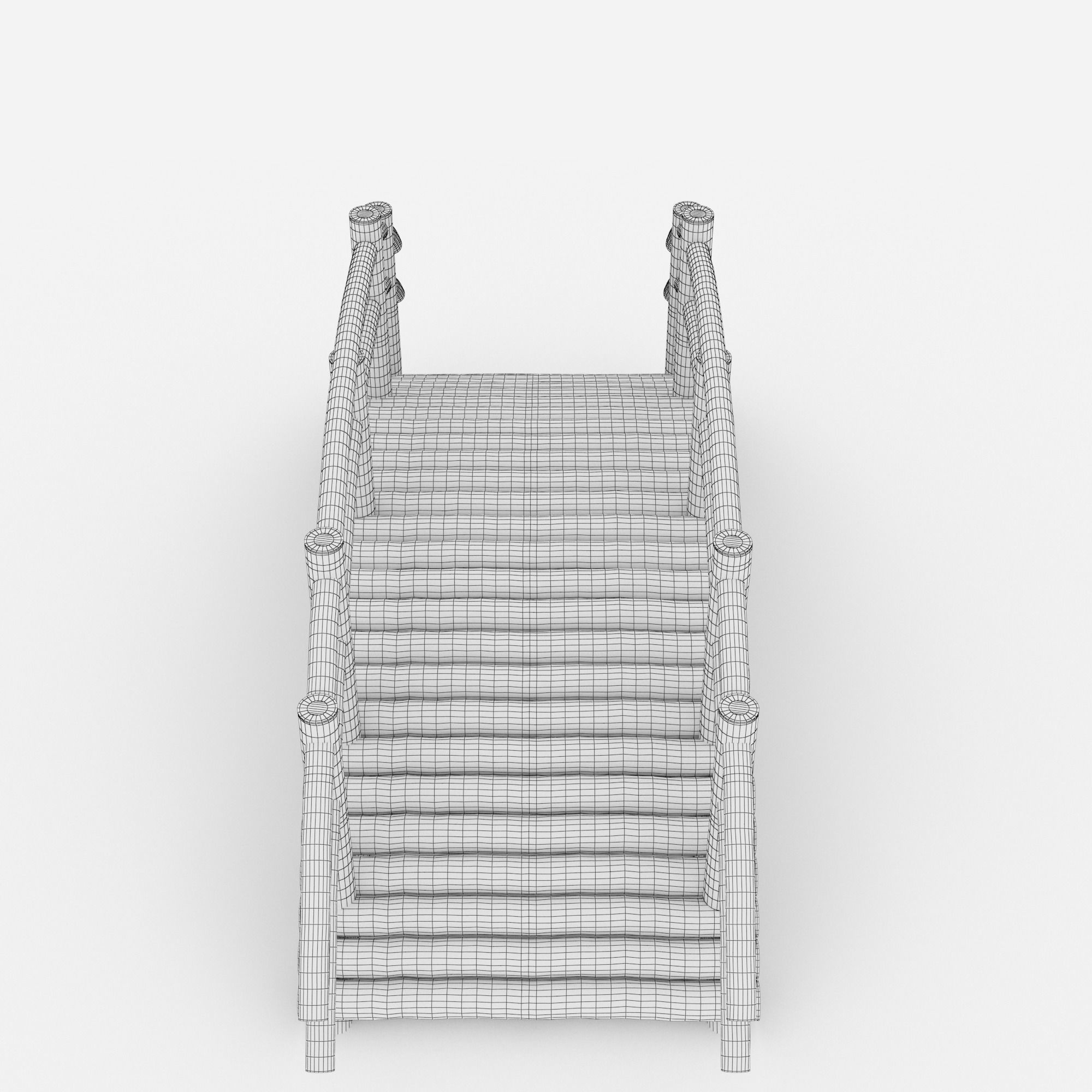 Arch Wooden Footbridge 01 Game Ready Low-poly 3D model_9