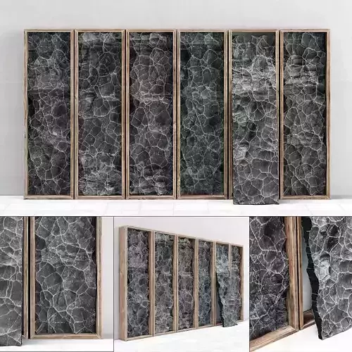 Slab stone rock frame 3D model