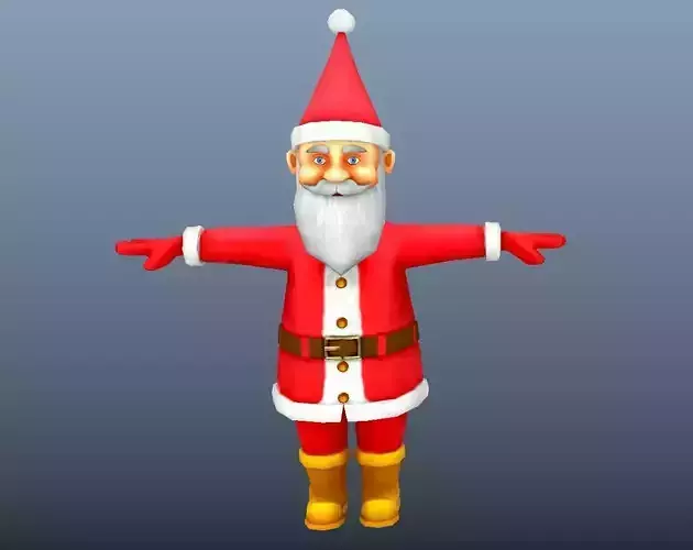 santa claus Low-poly 3D model