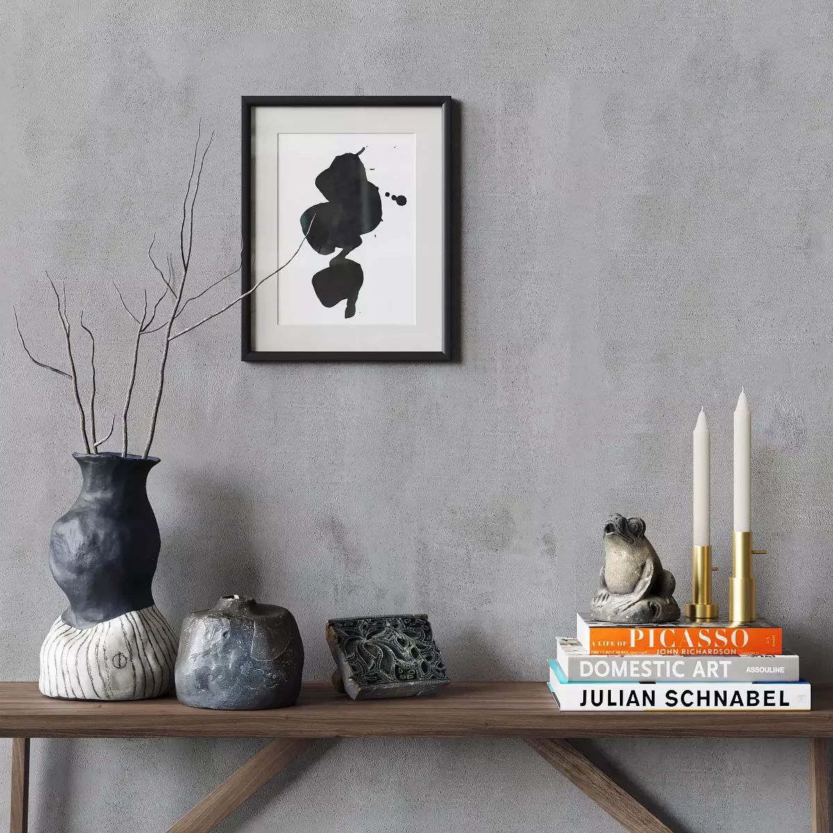 Decorative set with vases 3D model_0