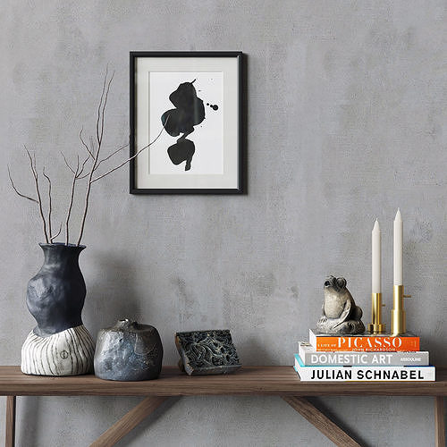Decorative set with vases 3D model