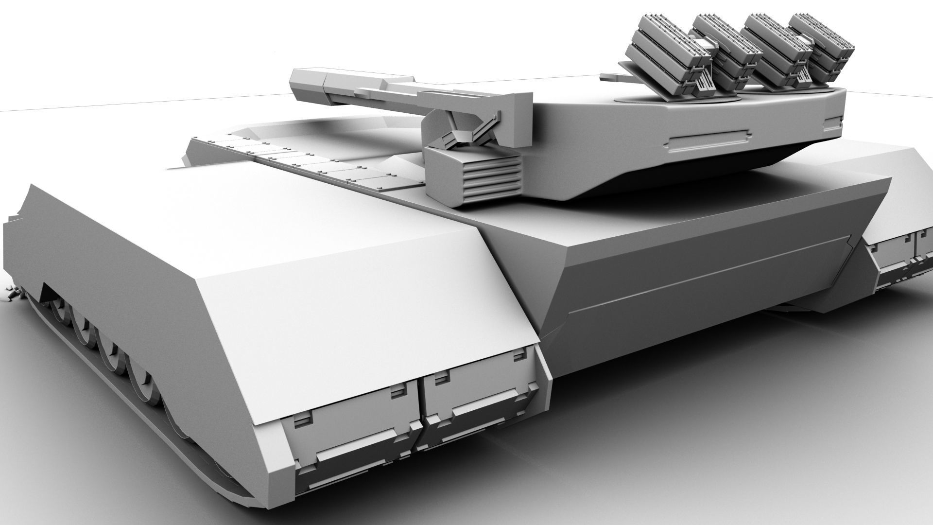 Codename Trident - A Sci Fi battletank Low-poly 3D model_17