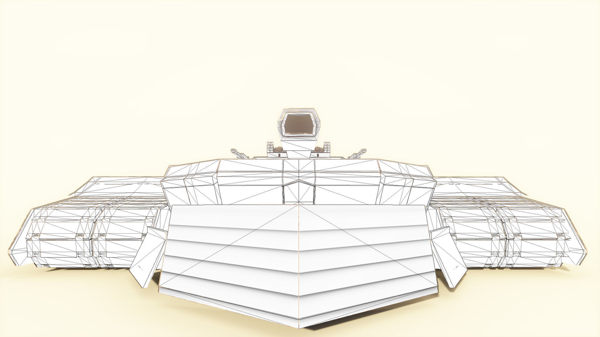 Codename Trident - A Sci Fi battletank Low-poly 3D model_3