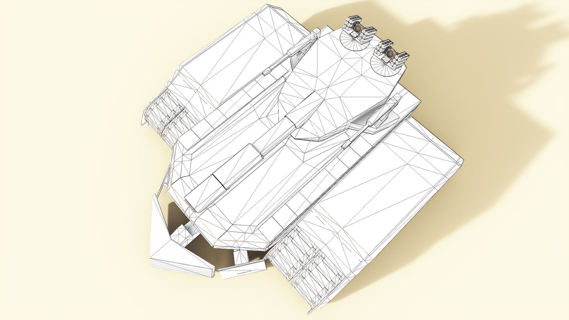 Codename Trident - A Sci Fi battletank Low-poly 3D model_7