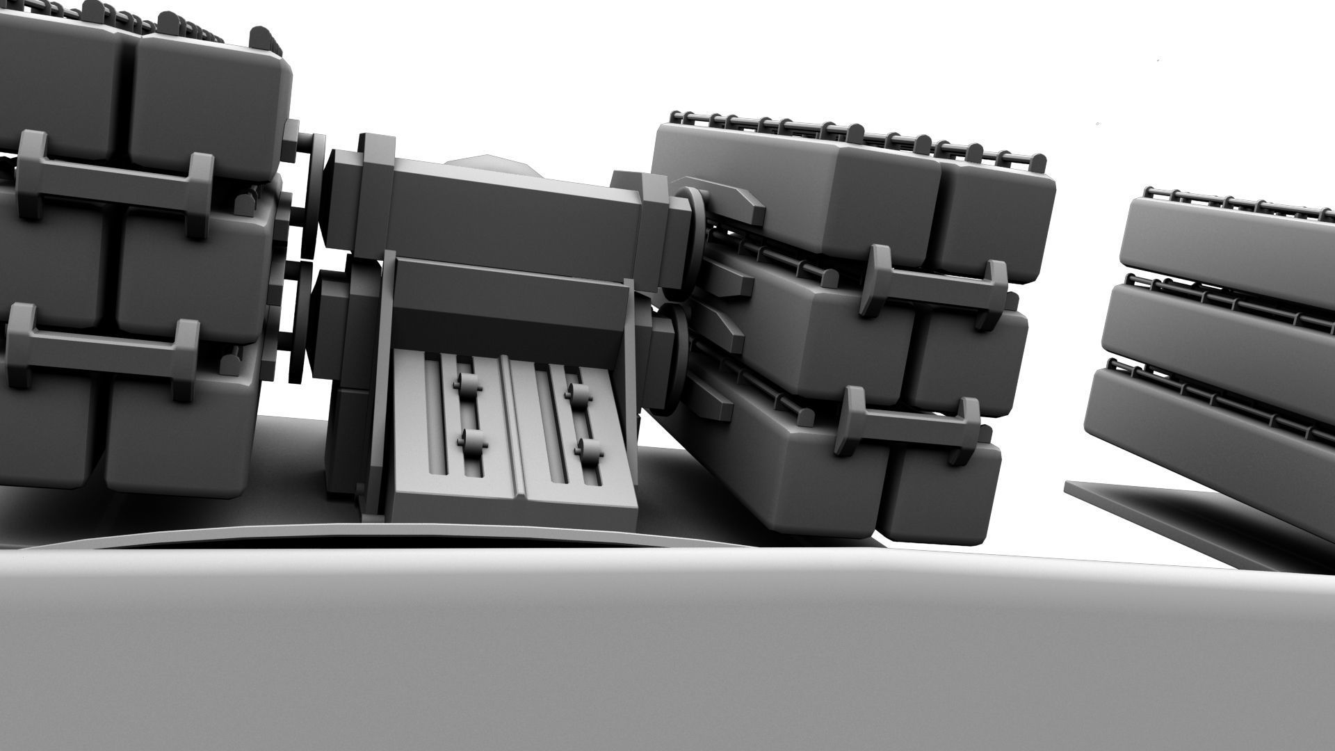 Codename Trident - A Sci Fi battletank Low-poly 3D model_16