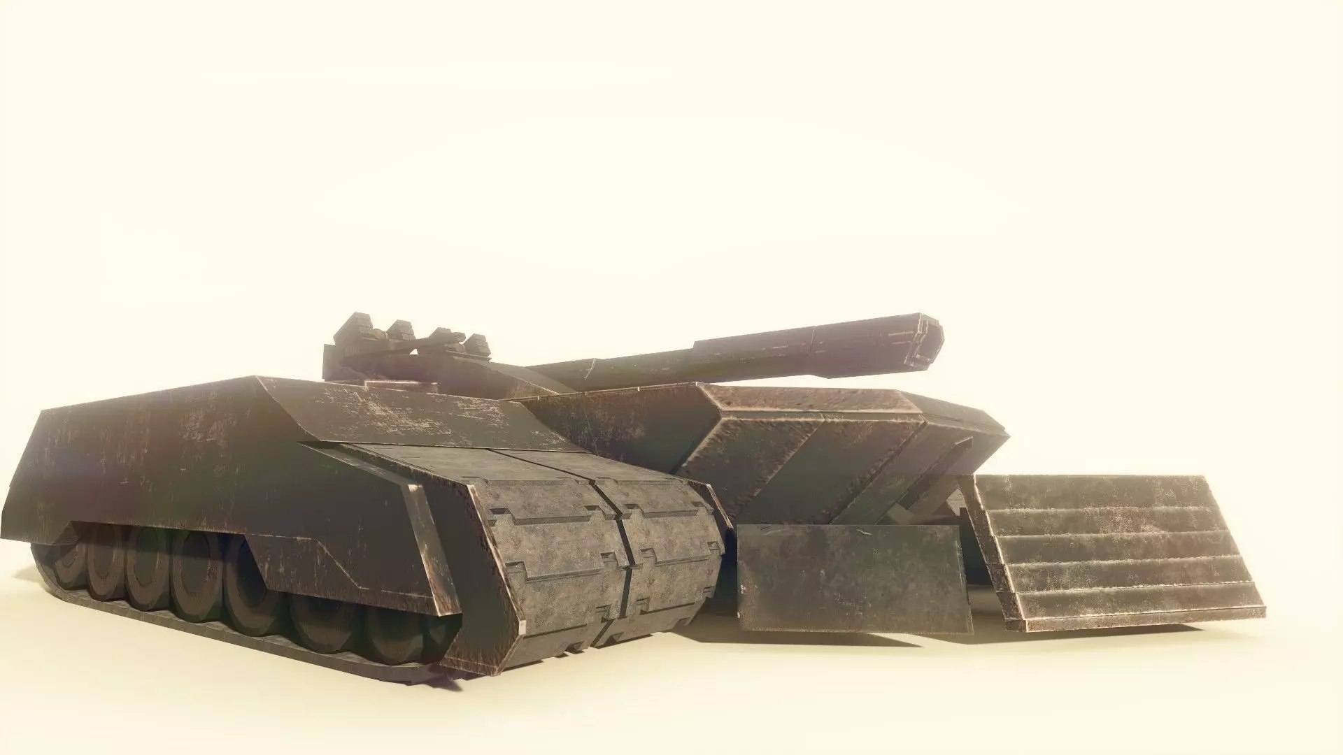 Codename Trident - A Sci Fi battletank Low-poly 3D model_0
