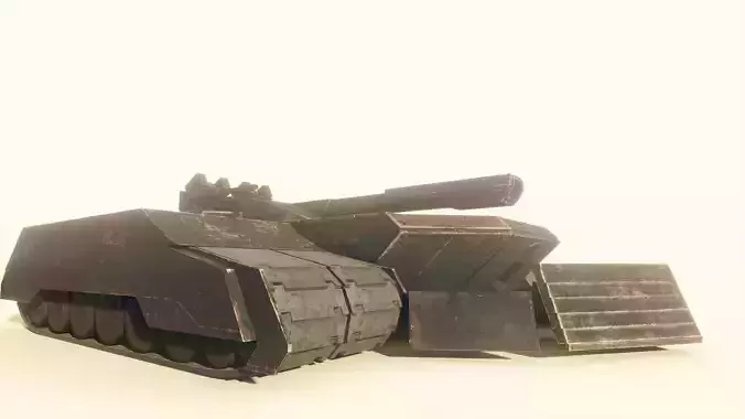 Codename Trident - A Sci Fi battletank Low-poly 3D model