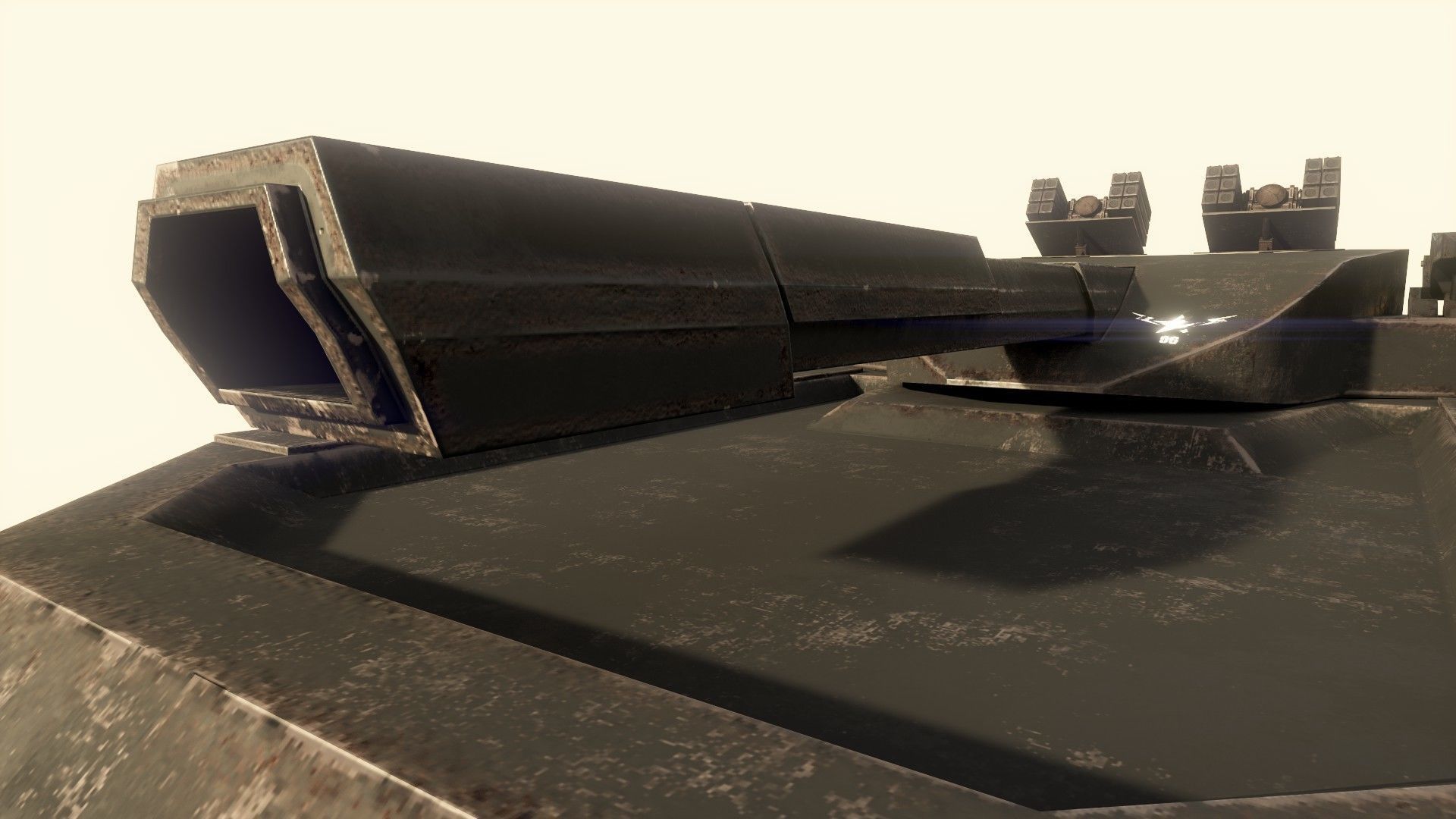 Codename Trident - A Sci Fi battletank Low-poly 3D model_8