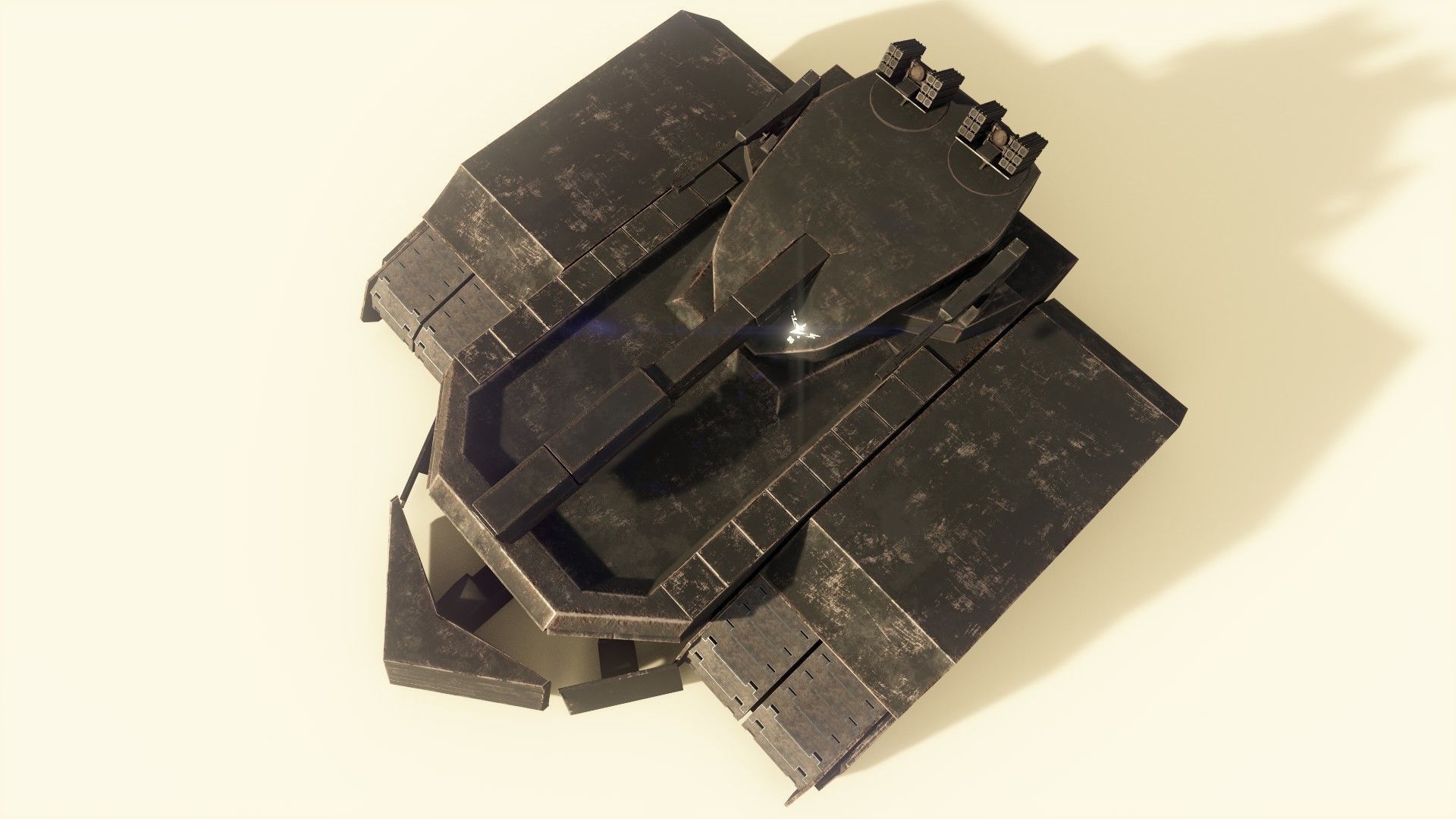Codename Trident - A Sci Fi battletank Low-poly 3D model_6