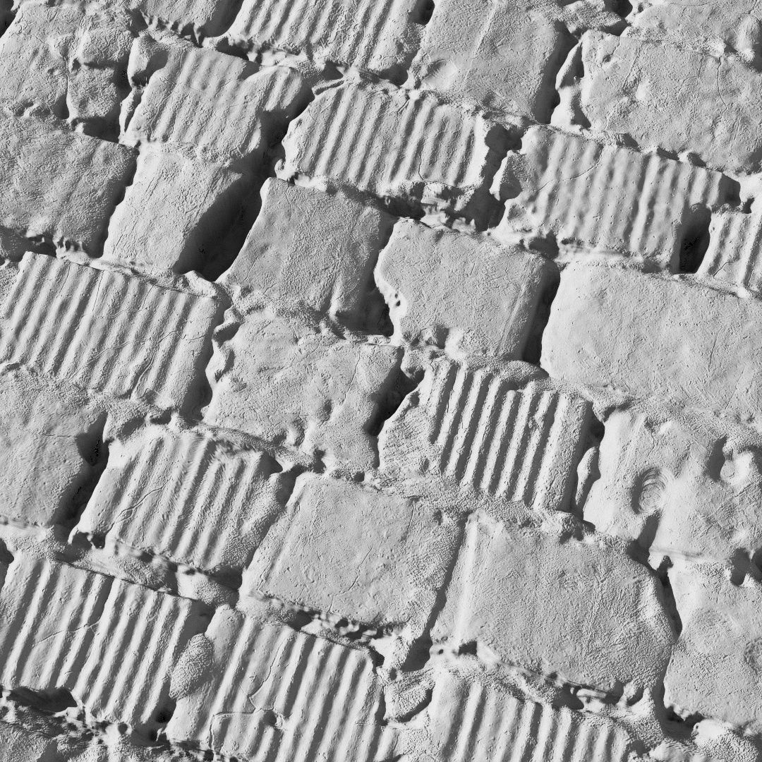 Sloppy Brick Wall Material 04 Low-poly 3D model_8