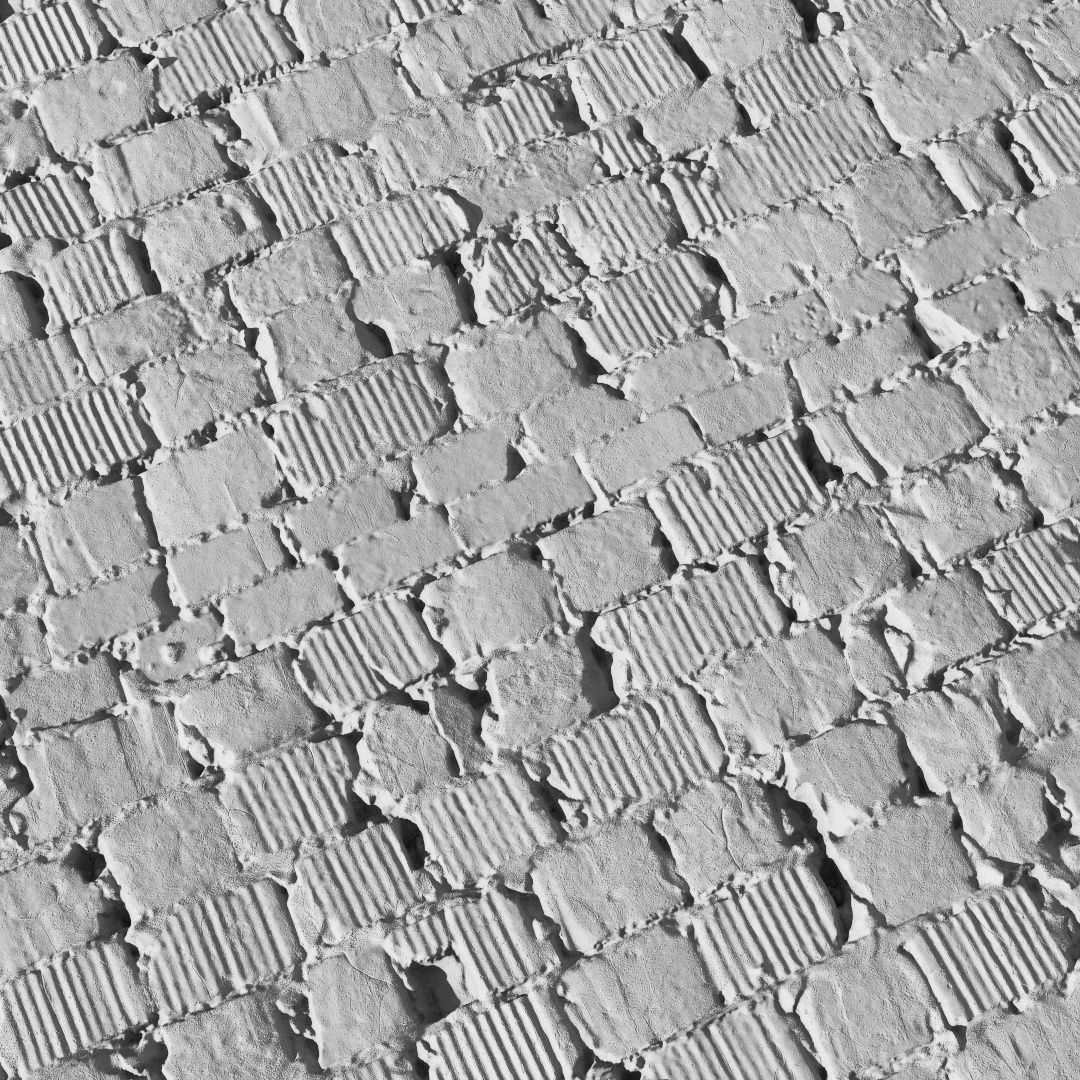 Sloppy Brick Wall Material 04 Low-poly 3D model_4