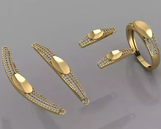 GC GOLD SS0014- Diamond set Small Set