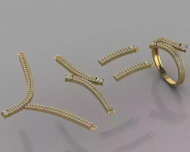 GC GOLD SS0015- Diamond set Small Set