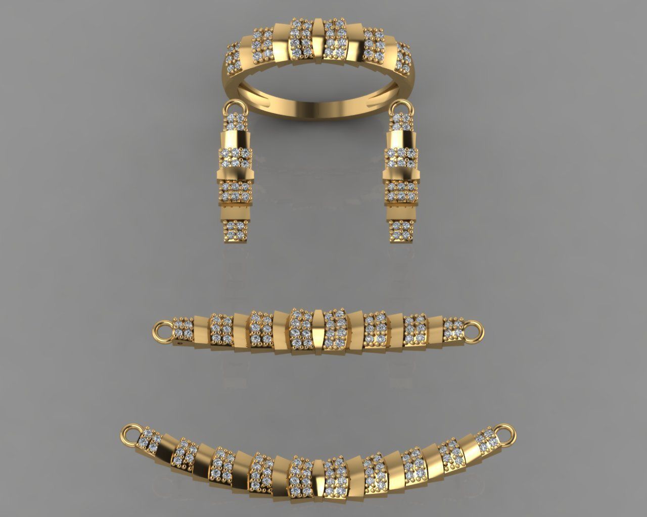 GC GOLD SS0017- Diamond set Small Set 3D print model_1