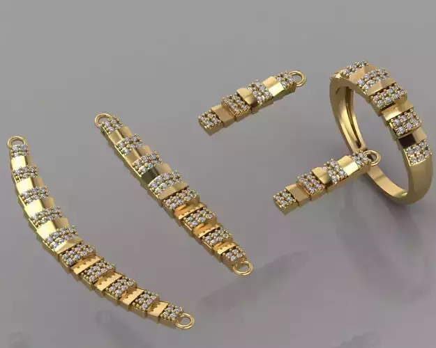 GC GOLD SS0017- Diamond set Small Set