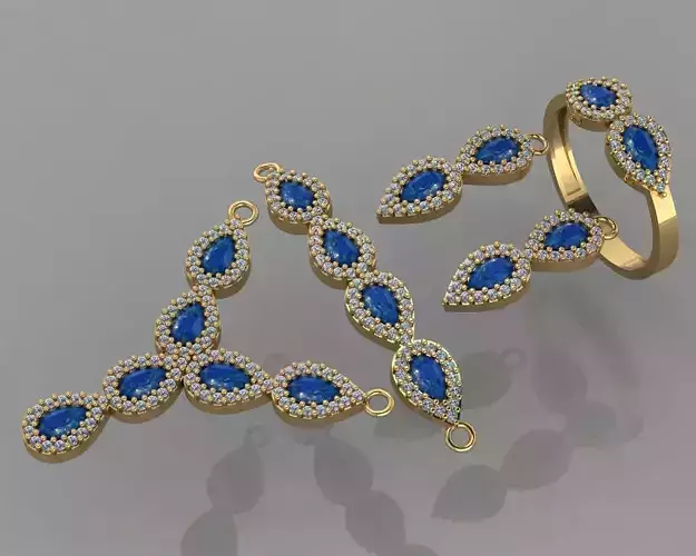 GC GOLD SS0018- Diamond set Small Set