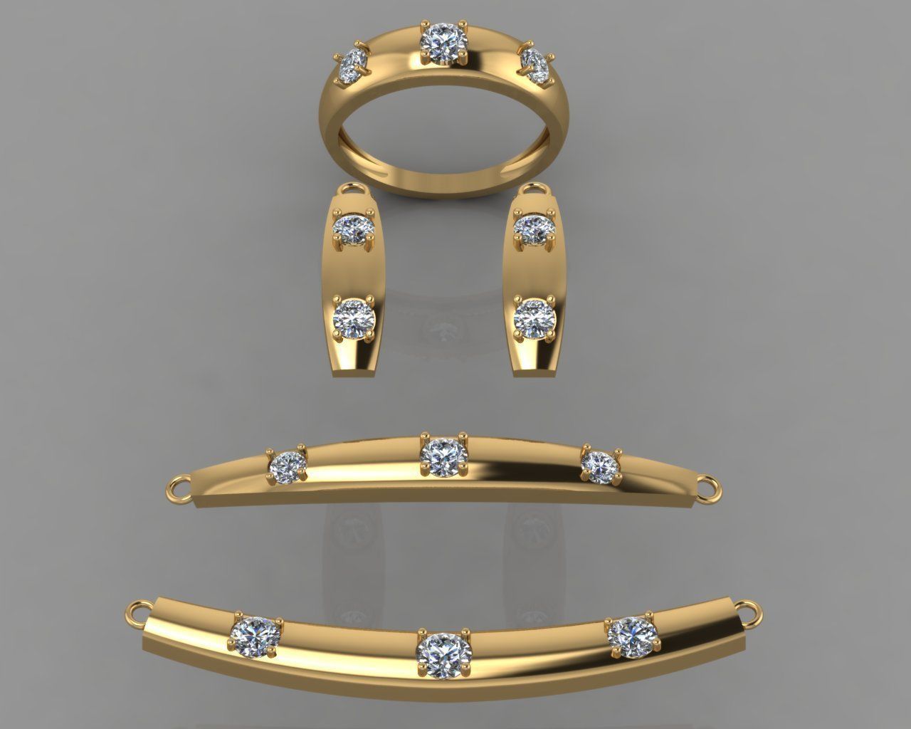 GC GOLD SS0019- Diamond set Small Set  3D print model_1