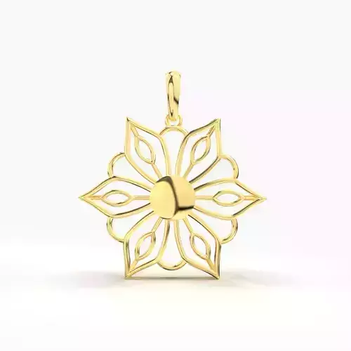Ixora Gold Pendant  3D print model