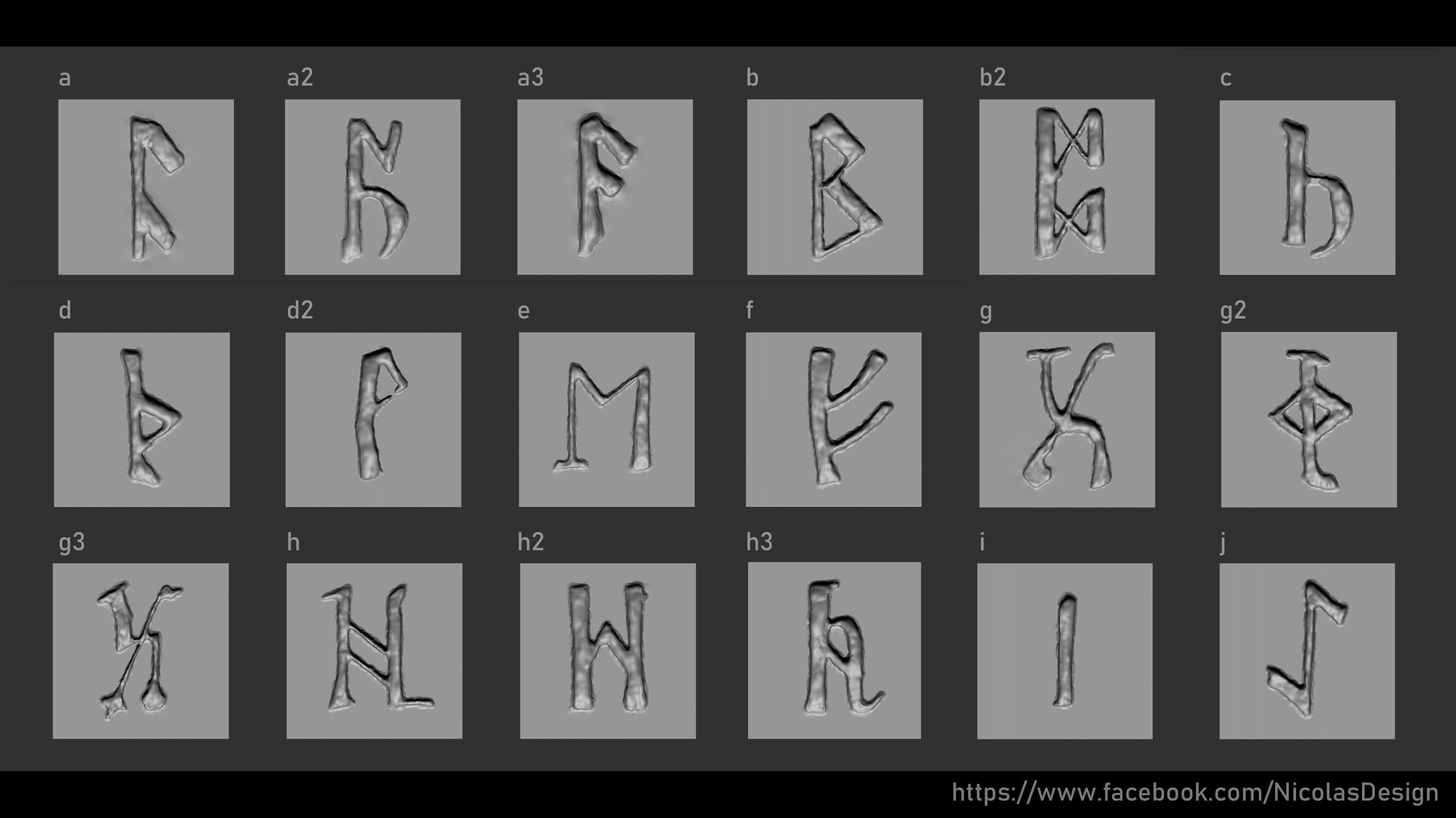 Gothic Runes VDM Brush and Alpha Texture_1