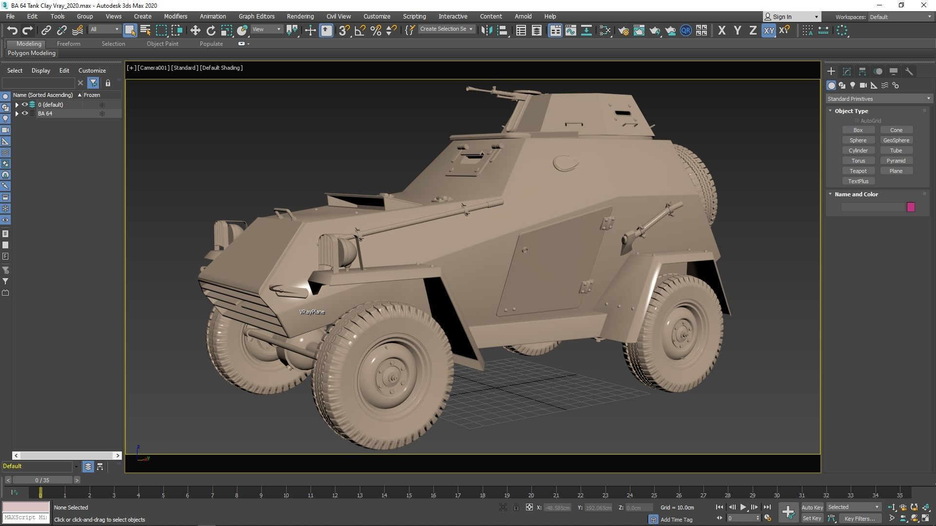 BA 64  Clay VRay 3D model_26