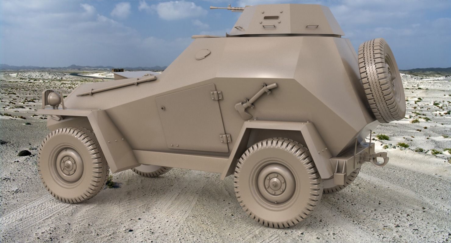 BA 64  Clay VRay 3D model_4