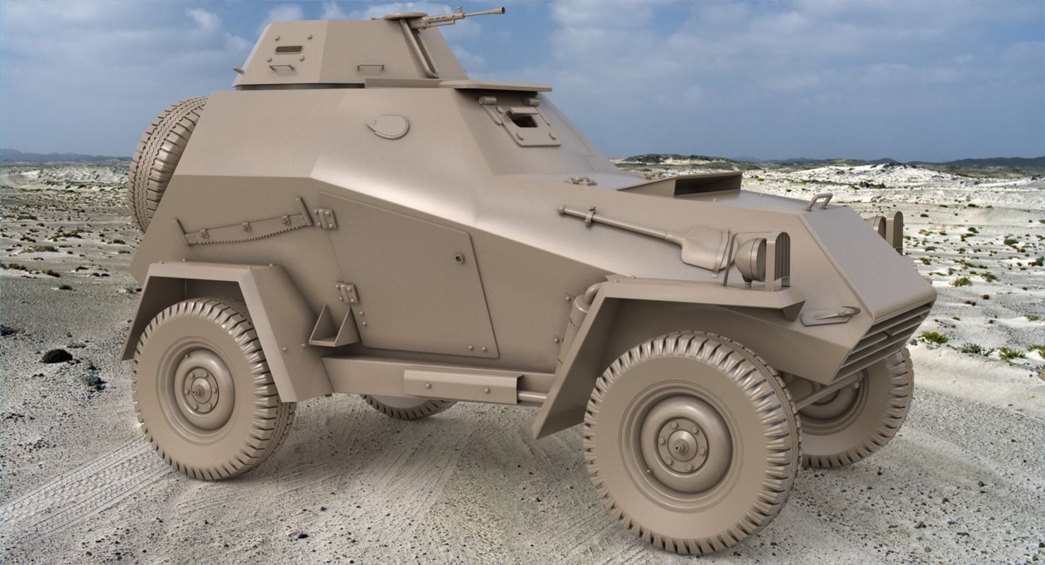 BA 64  Clay VRay 3D model_2