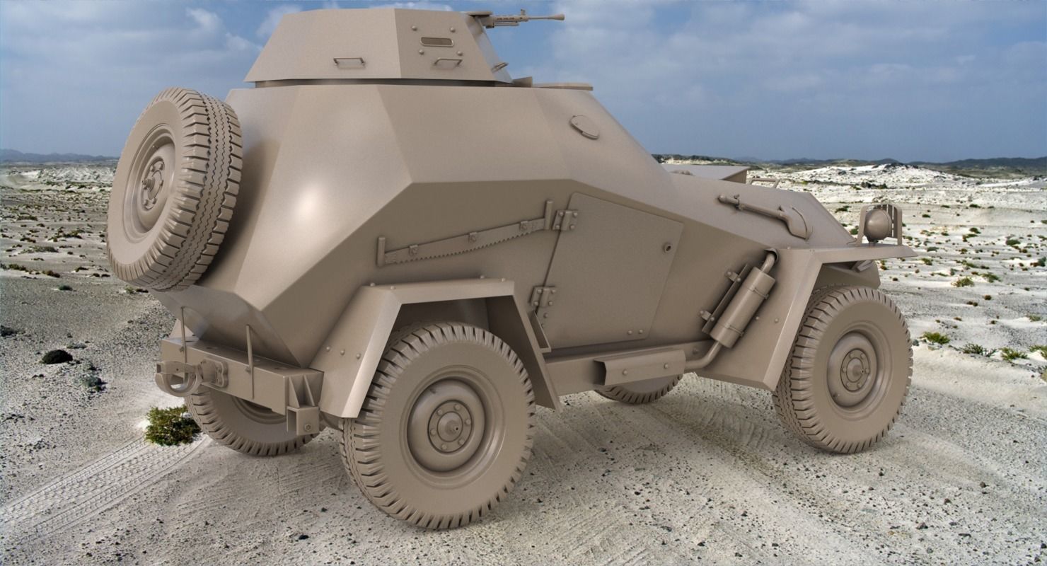 BA 64  Clay VRay 3D model_3