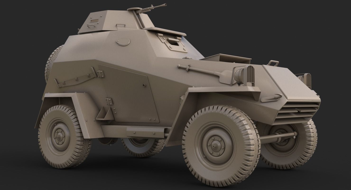 BA 64  Clay VRay 3D model_11