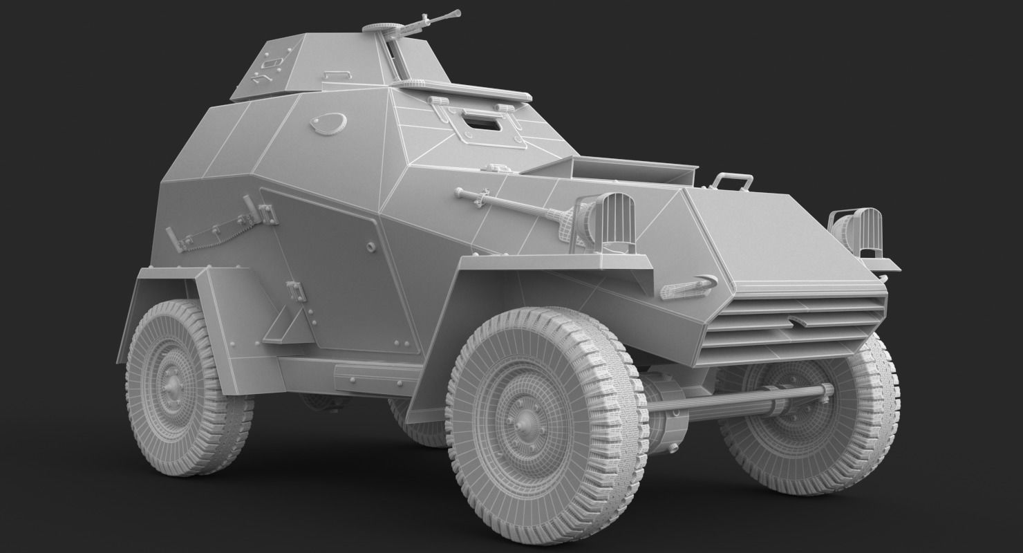 BA 64  Clay VRay 3D model_21