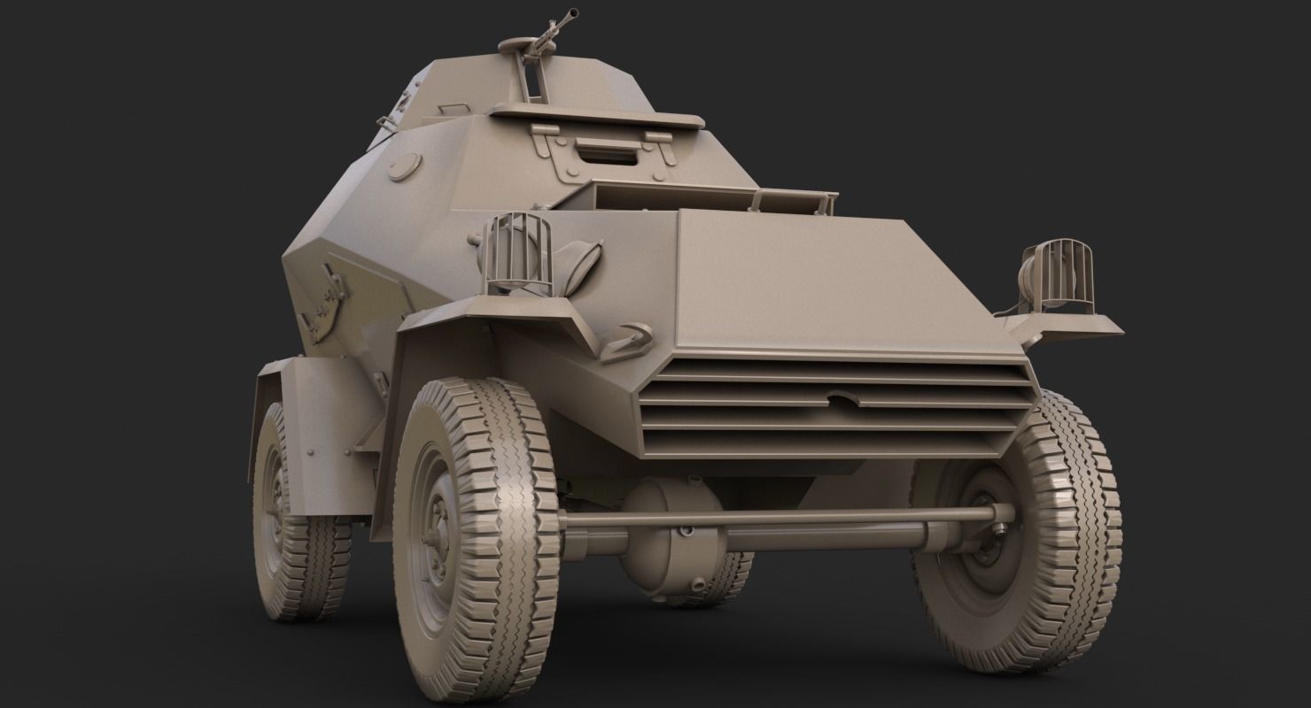 BA 64  Clay VRay 3D model_12