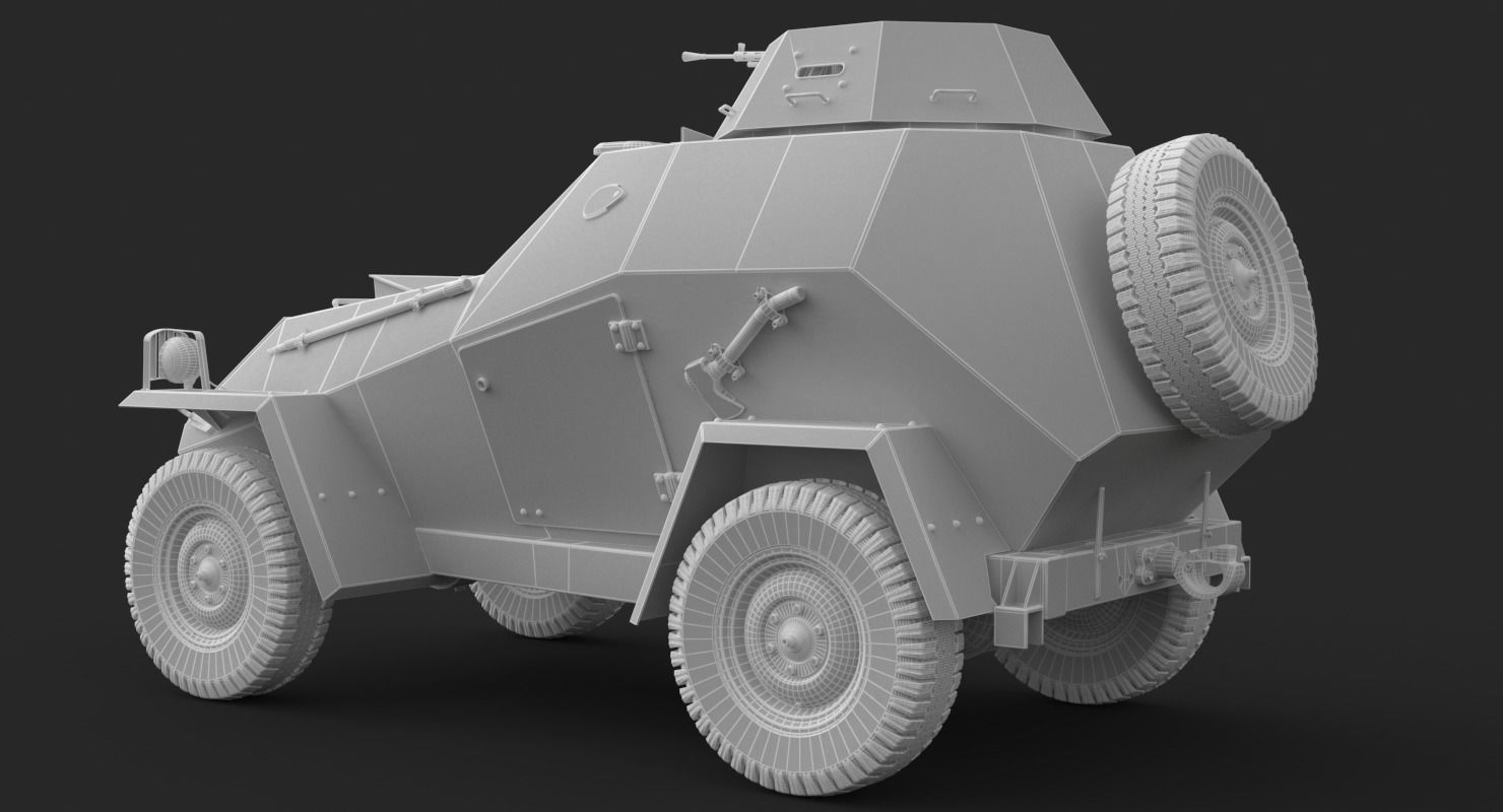 BA 64  Clay VRay 3D model_19