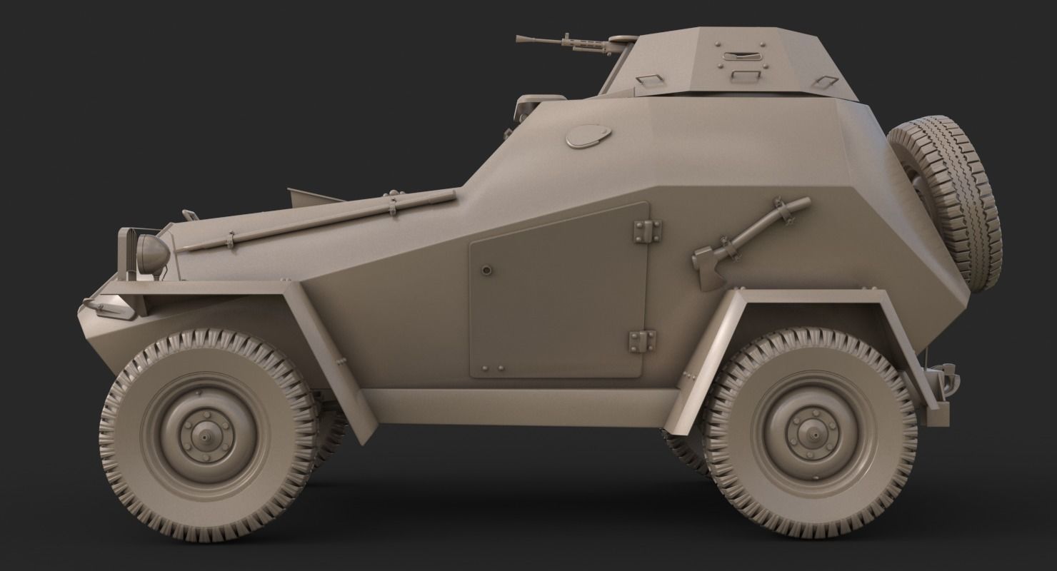 BA 64  Clay VRay 3D model_6