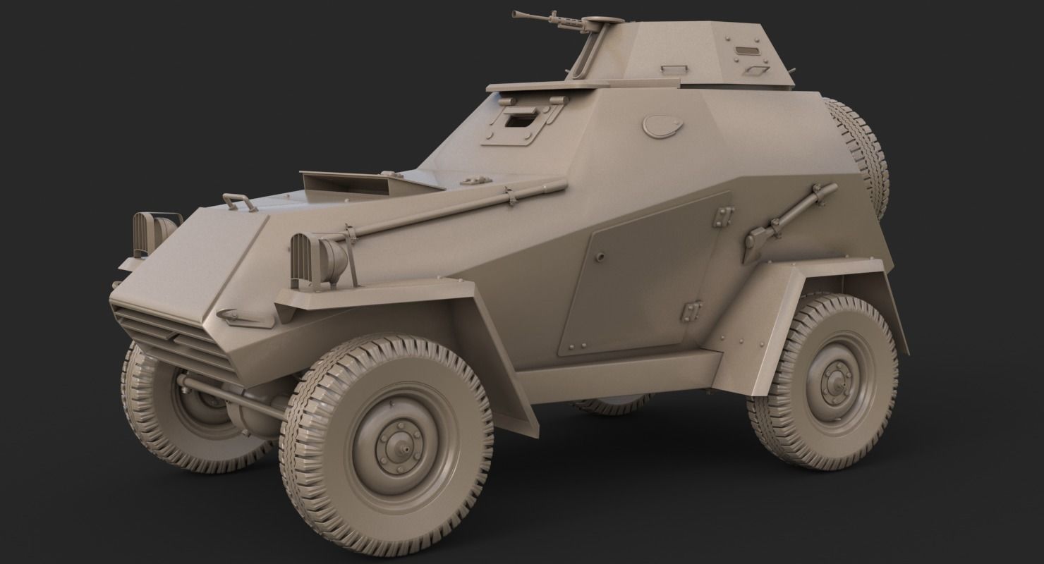 BA 64  Clay VRay 3D model_5