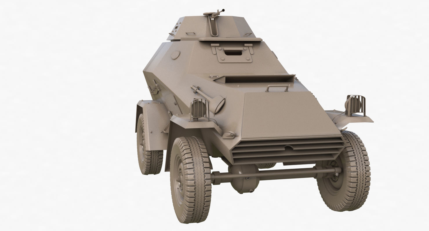 BA 64  Clay VRay 3D model_34