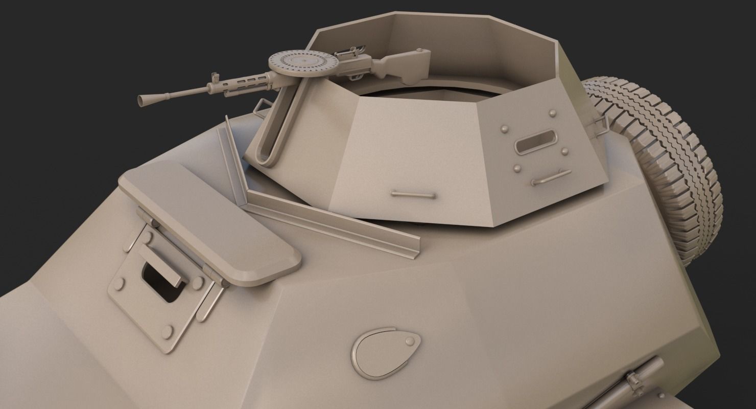 BA 64  Clay VRay 3D model_13