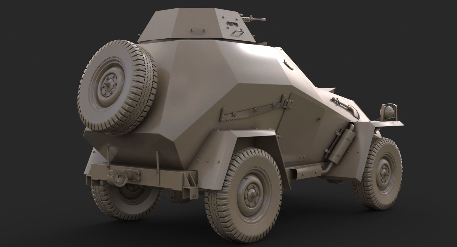 BA 64  Clay VRay 3D model_9