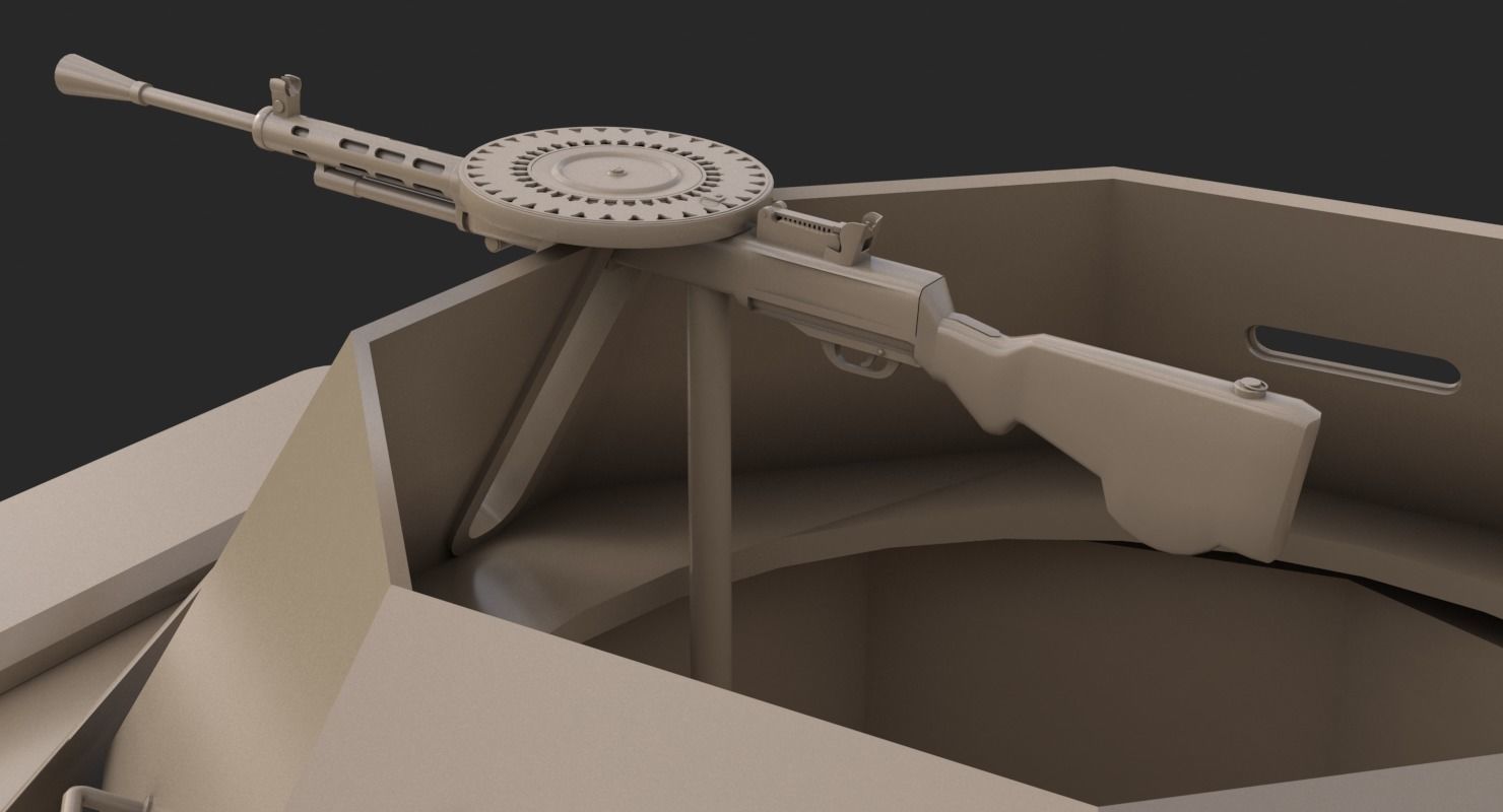 BA 64  Clay VRay 3D model_17