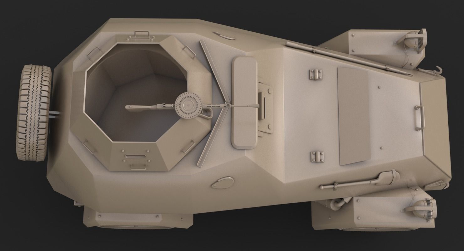 BA 64  Clay VRay 3D model_15