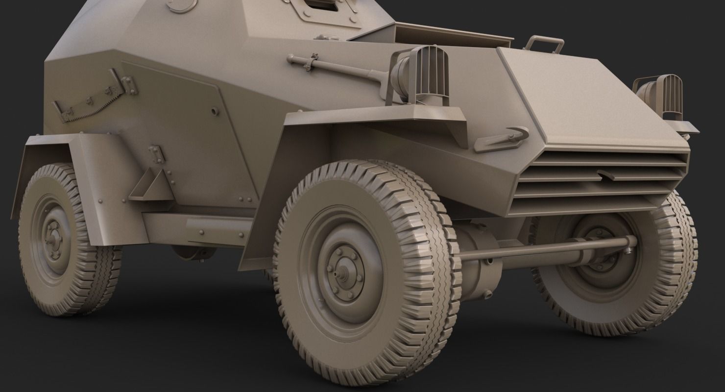BA 64  Clay VRay 3D model_16