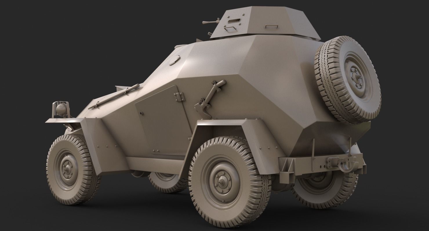 BA 64  Clay VRay 3D model_7