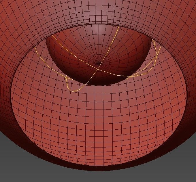 Wide Honey Gold 3D model_4