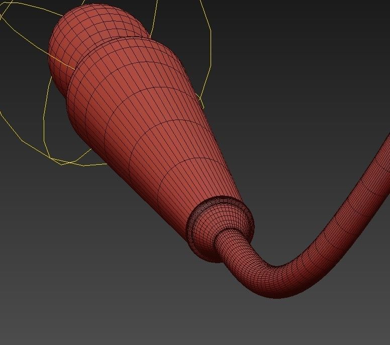 Chandelier six light in brass 3D model_5