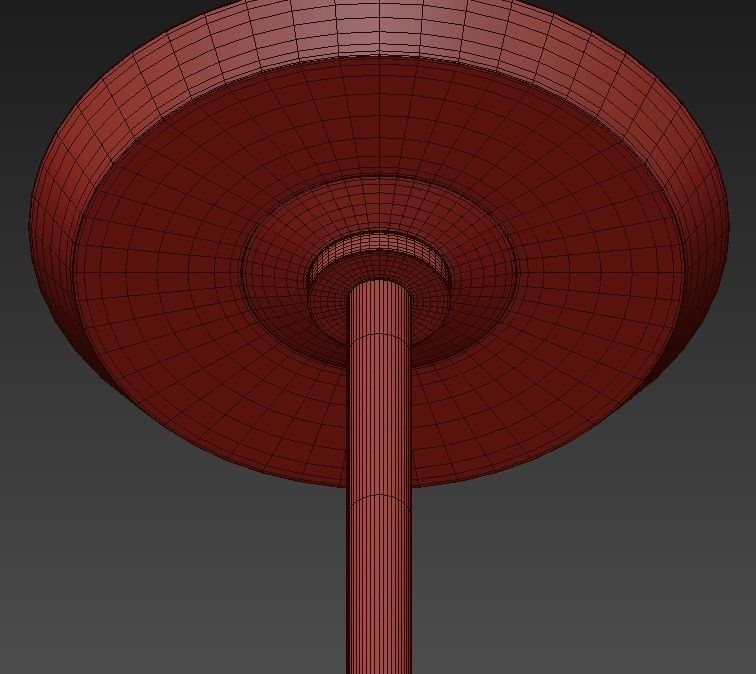 Chandelier six light in brass 3D model_3