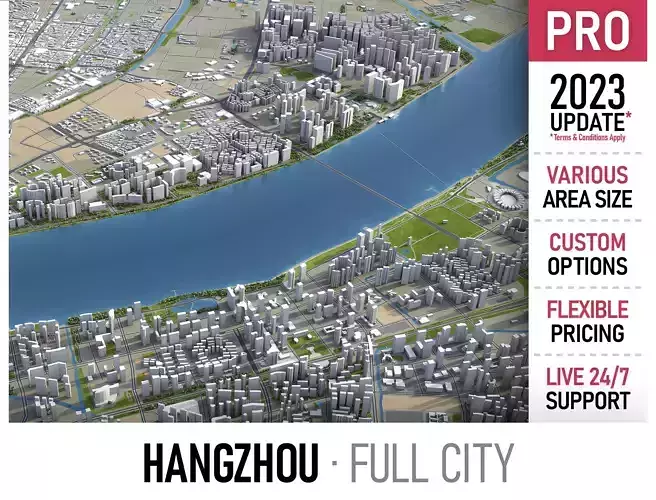 Hangzhou Low-poly 3D model