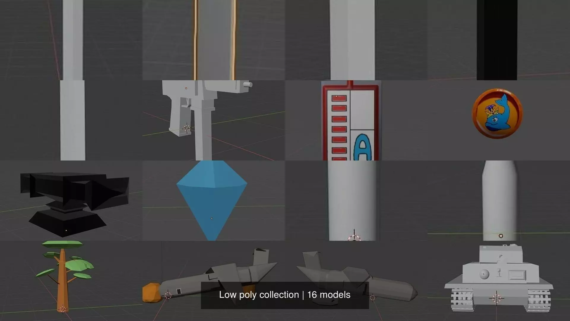 Low poly collection sword _0